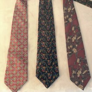 Set of Three Designer Men's Ties - Sarchi, Faconnable, Chaps